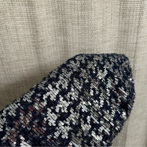 NWT Denim Silver Sequin Shoulder Bag W/ Adjustable Strap Y2K Purse Rodeo Western - Picture 2 of 3